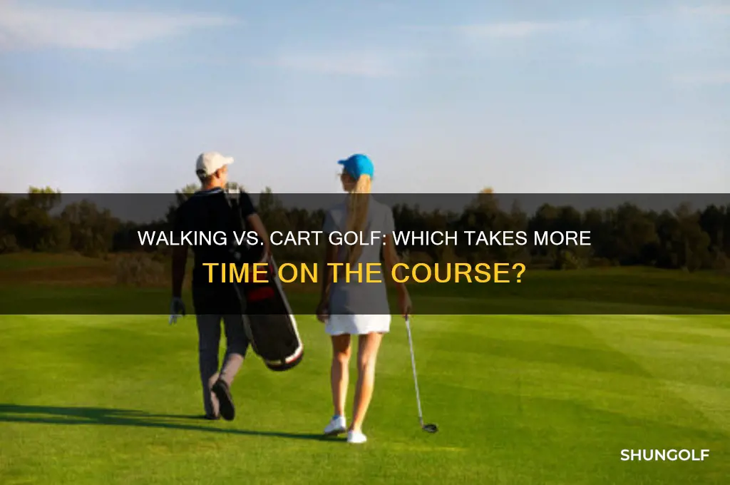 does playing walking golf take longer than cart golf