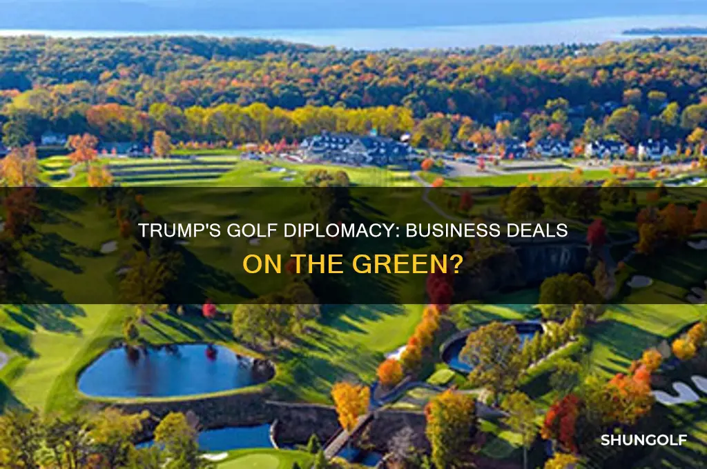 does president trump conduct business as he golfs