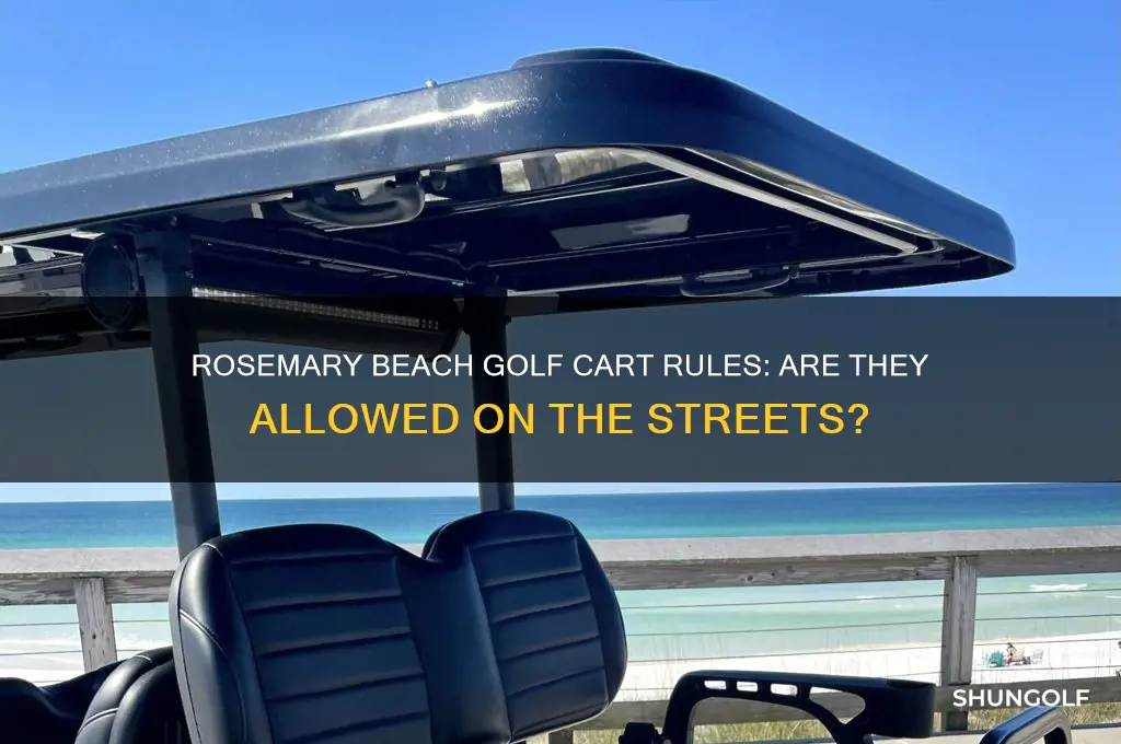 does rosemary beach allow golf carts