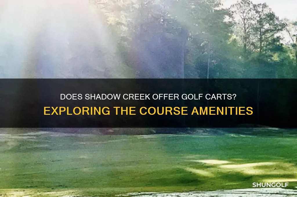 does shadow creek have golf carts