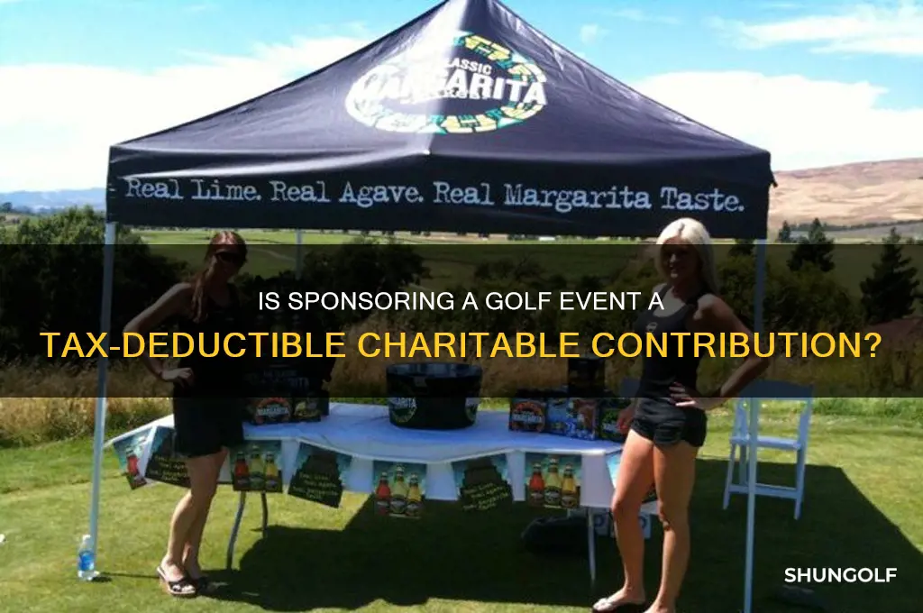 does sponsoring a golf event count as a charitable contribution