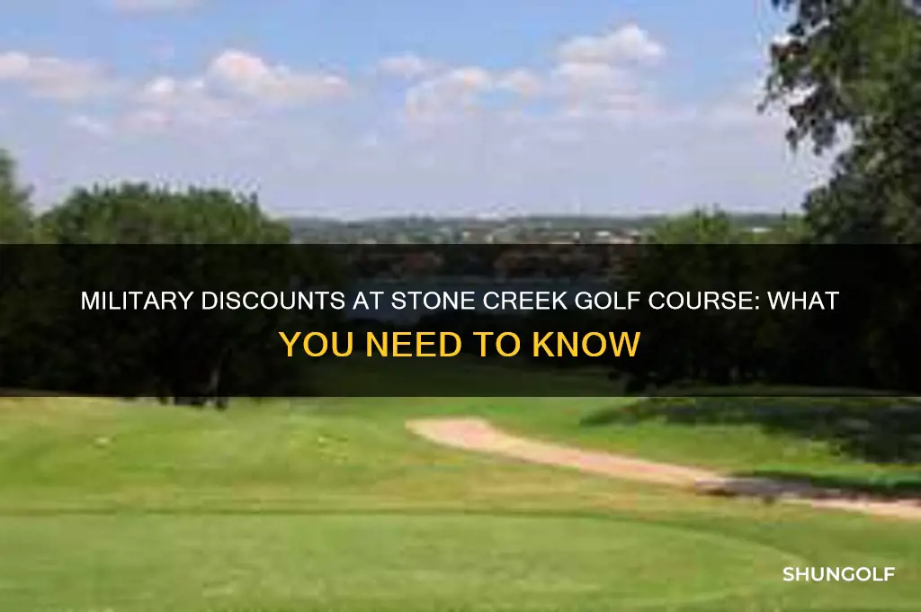 does stone creek golf course have military discount