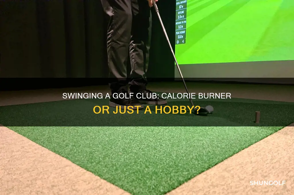does swinging a golf club burn calories