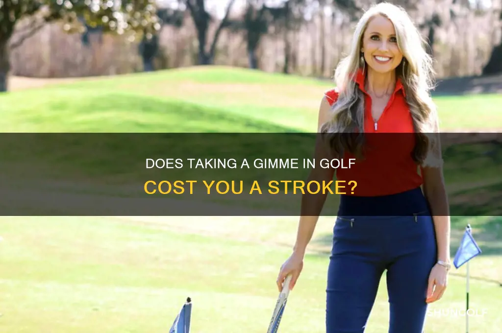 does taking a gimme on wge golf cost a stroke