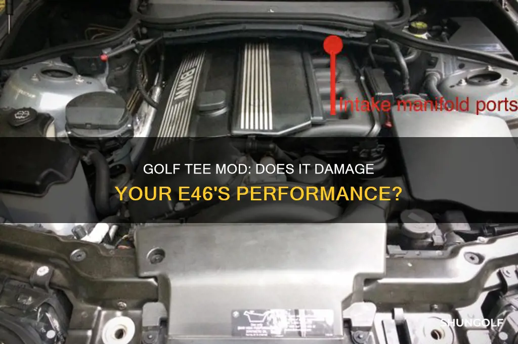 does tghe golf tee mod hurt the e46