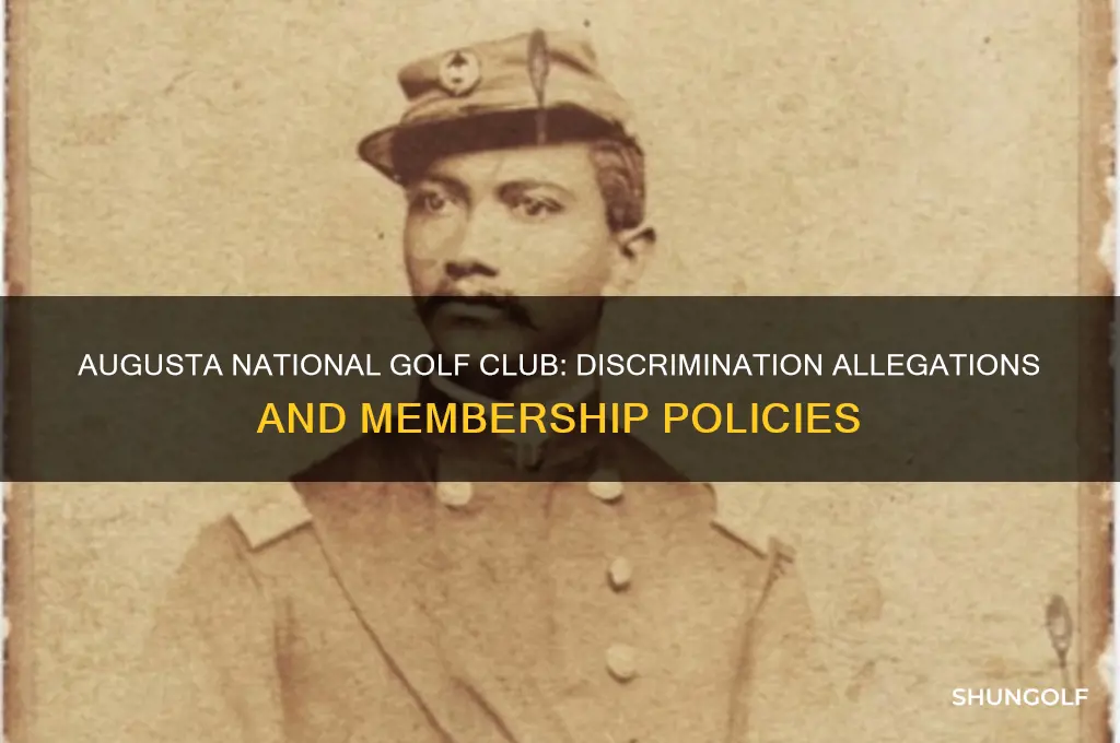 does the augusta national golf club discrimination