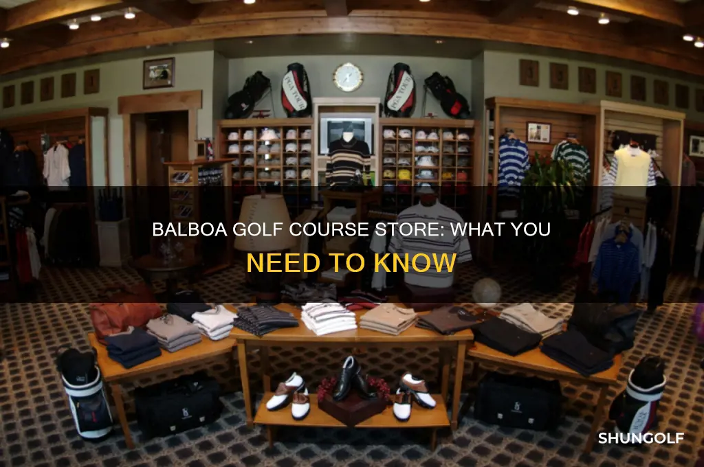 does the balboa golf course have a store