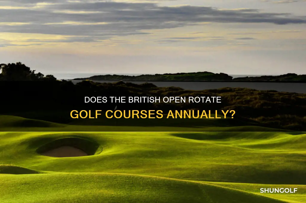 does the british open change courses golf