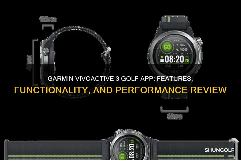 does the garmin vivoactive 3 have a golf app