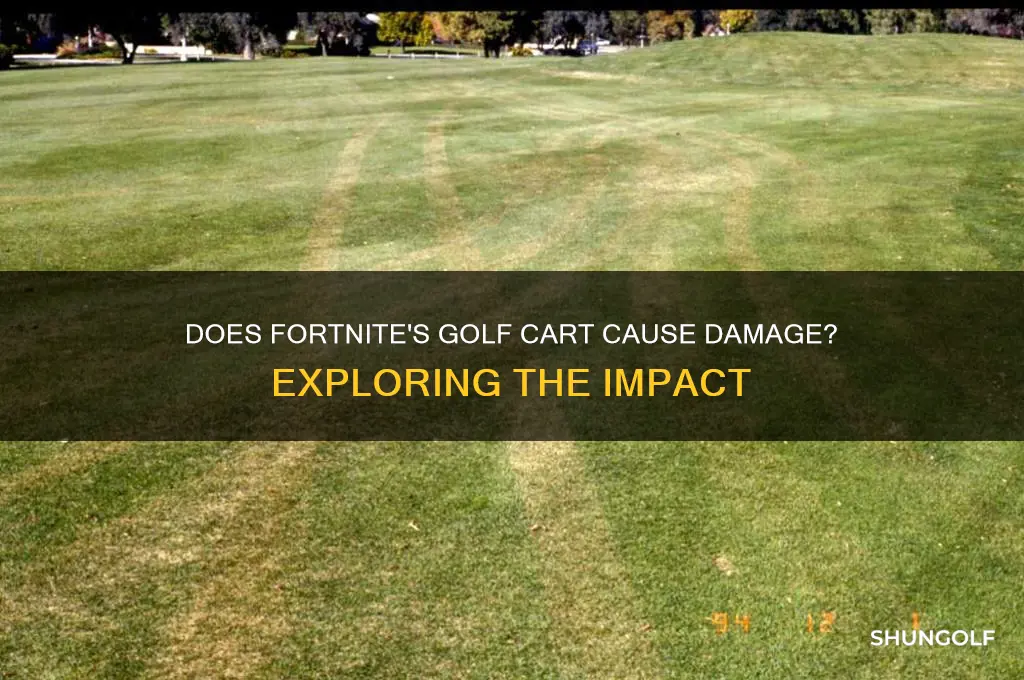 does the golf cart do damage fortnite