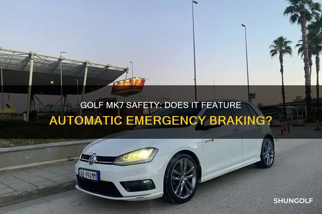 does the golf mk7 have automatic emergency brake