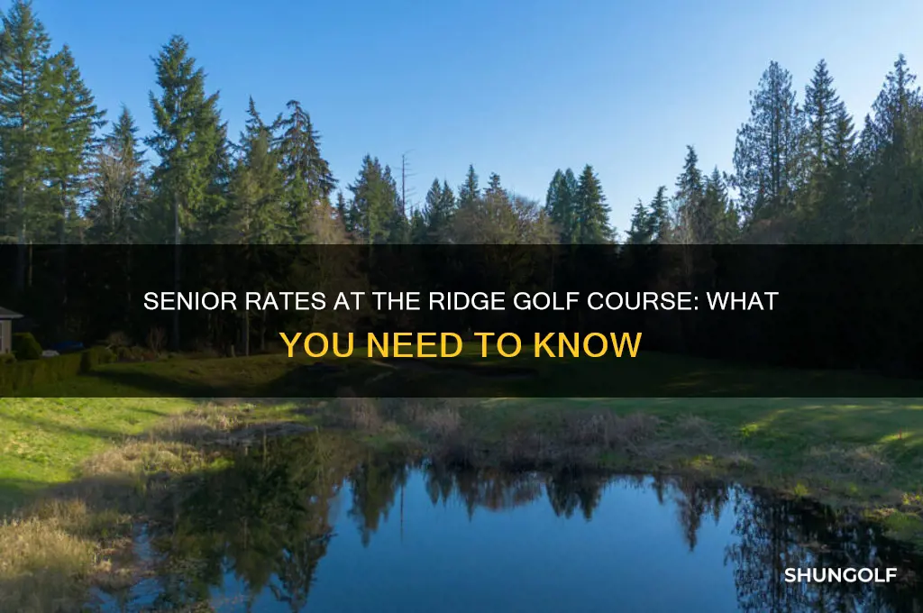 does the ridge golf course have senior rates