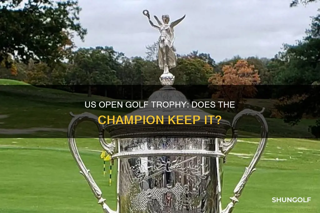 does the us open golf champion keep the trophy