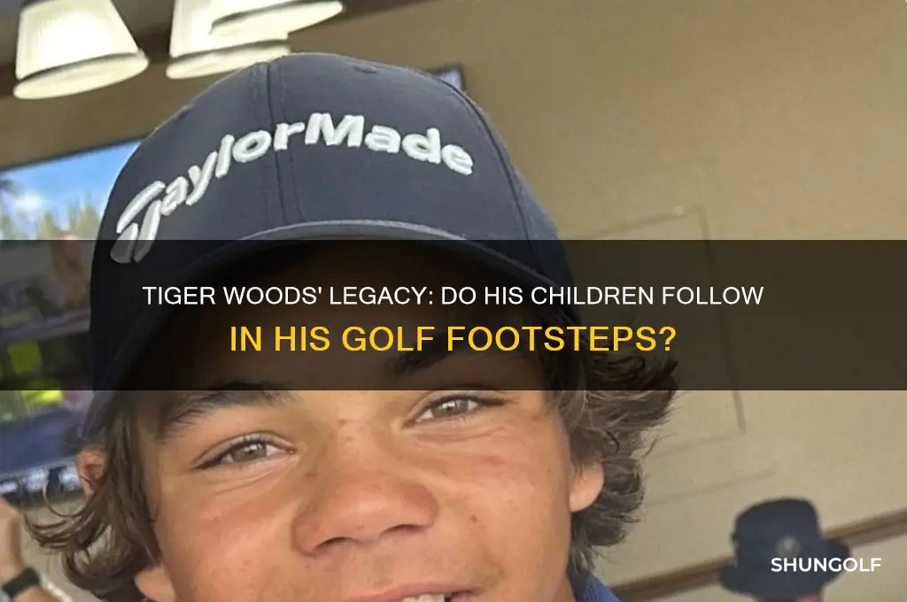 does tiger woods children play golf