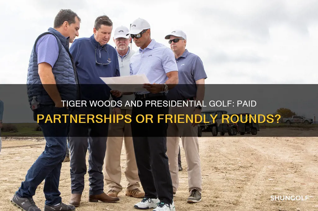 does tiger woods get paid to play golf with presidents