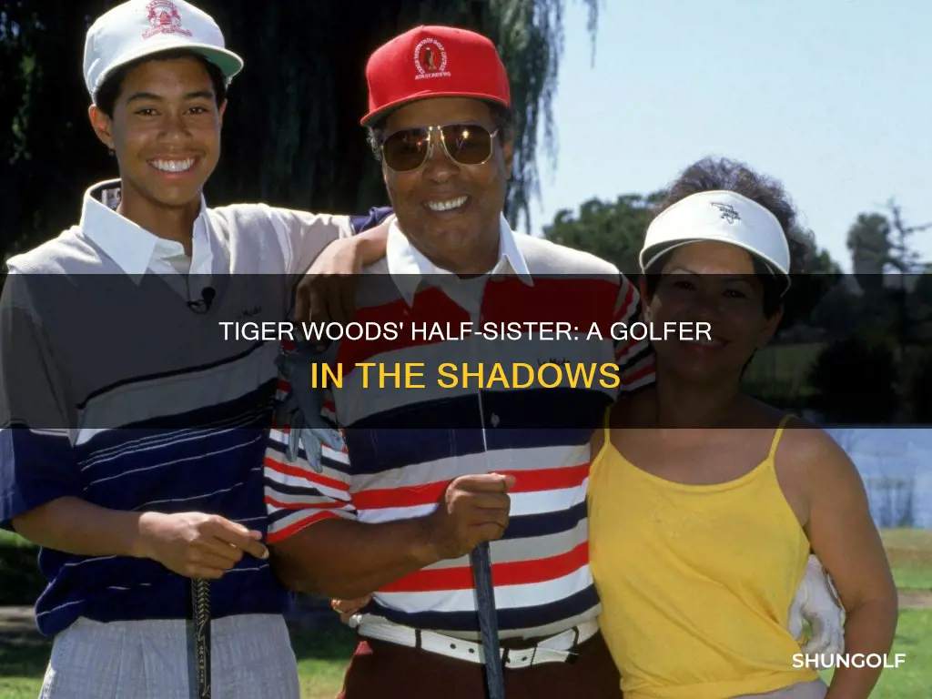 does tiger woods half sister golf