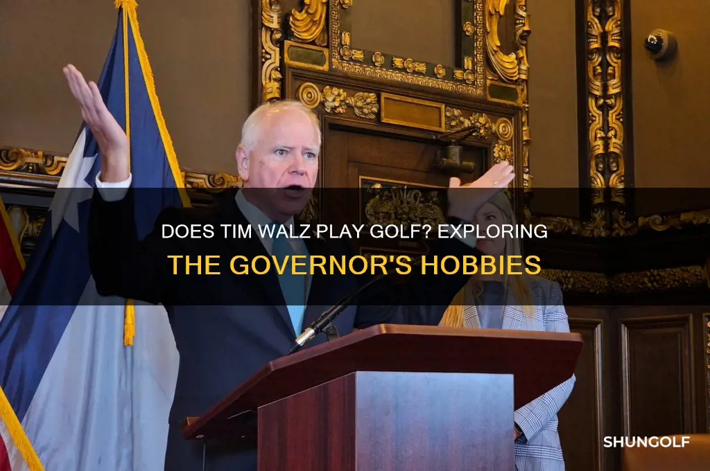 does tim walz play golf