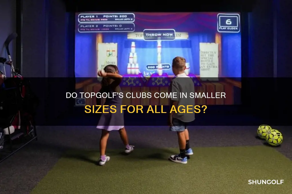 does top golf have tiny clubs