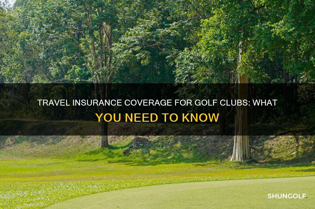 does travel insurance cover golf clubs