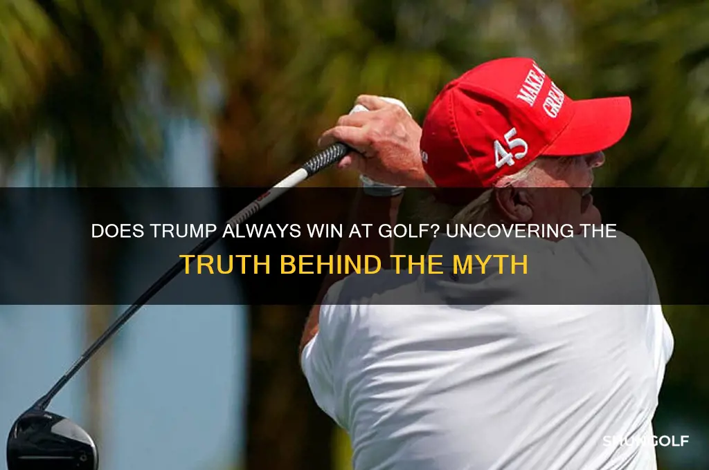 does trump always win at golf