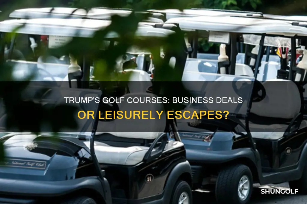 does trump conduct business whie playing golf