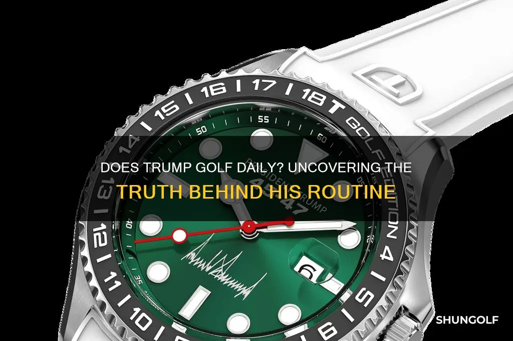 does trump golf every day
