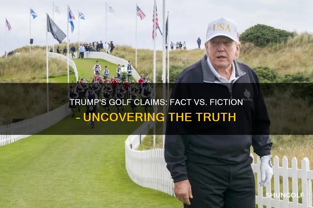 does trump lie about golf