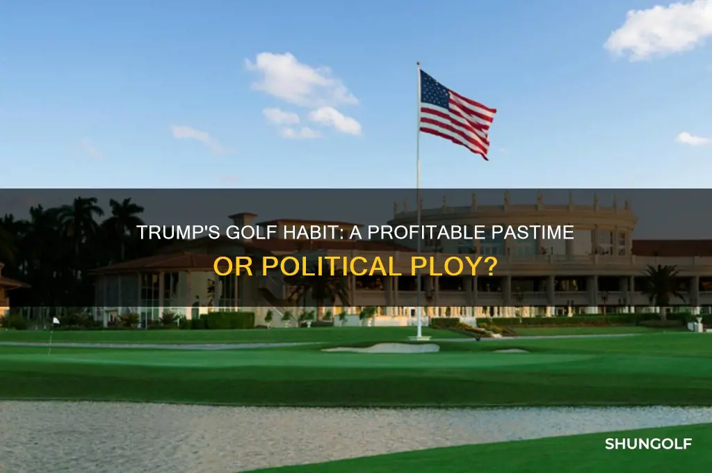 does trump make money from playing golf