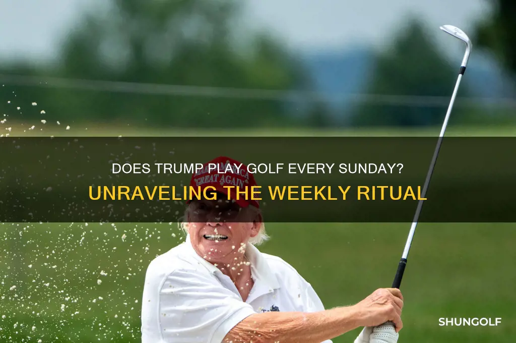 does trump play golf every sunday