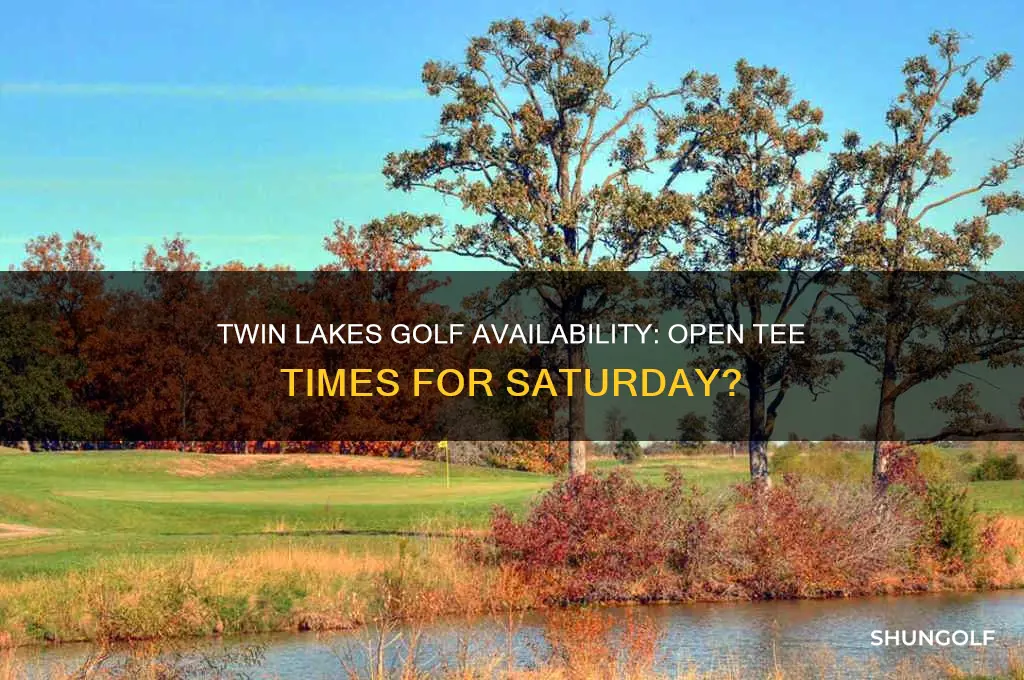 does twin lakes has open golf for saturday