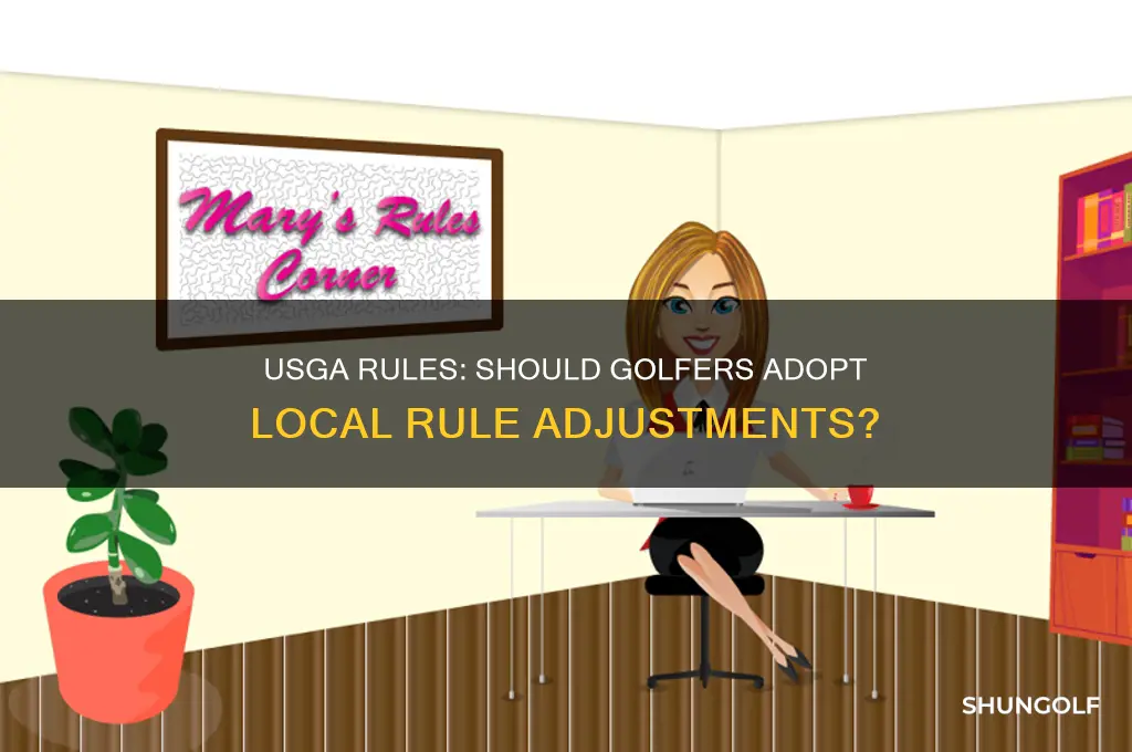 does usga rule suggest golfer to apply local rule