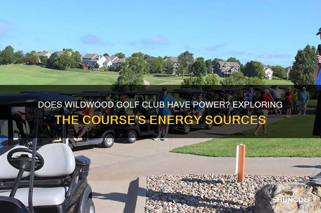 does wildwook golf club have power