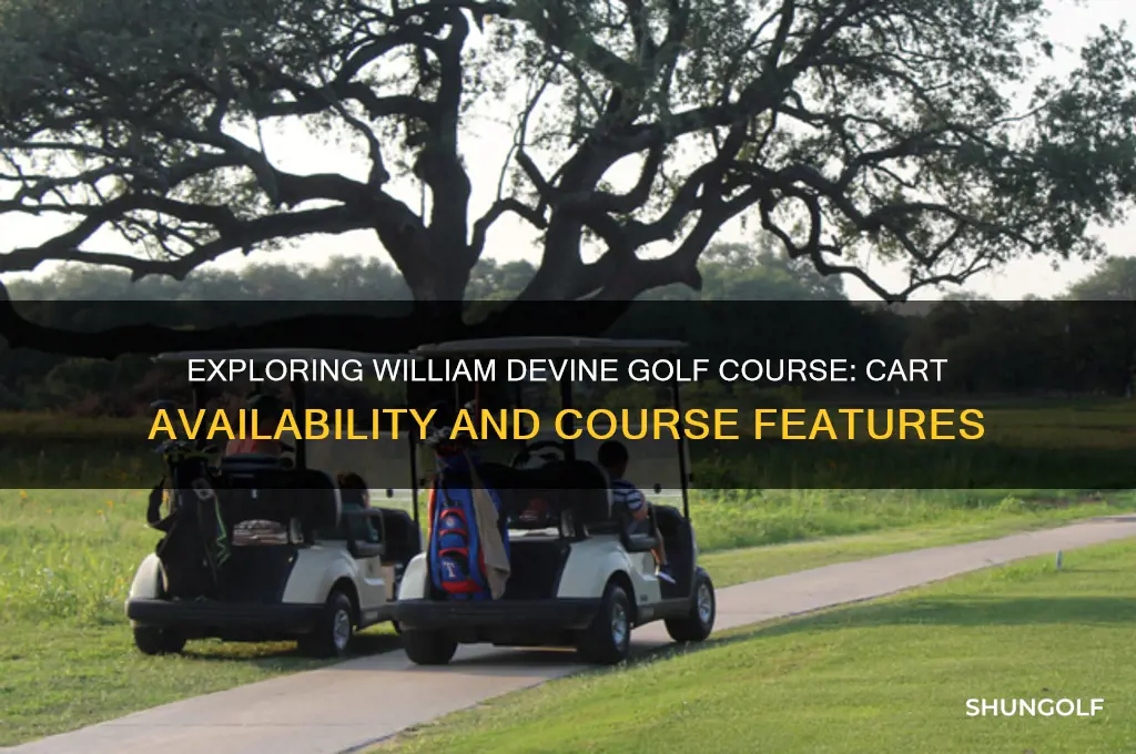 does william devine golf course have carts