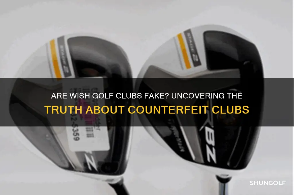 does wish sell fake golf clubs