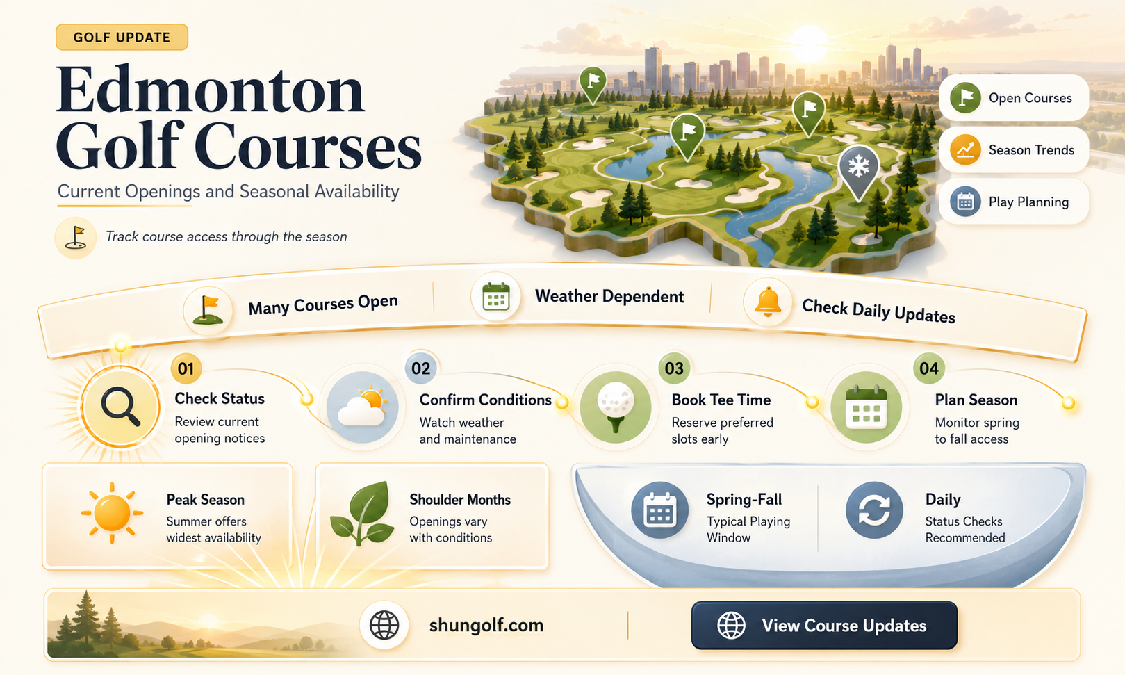 are golf courses open in edmonton