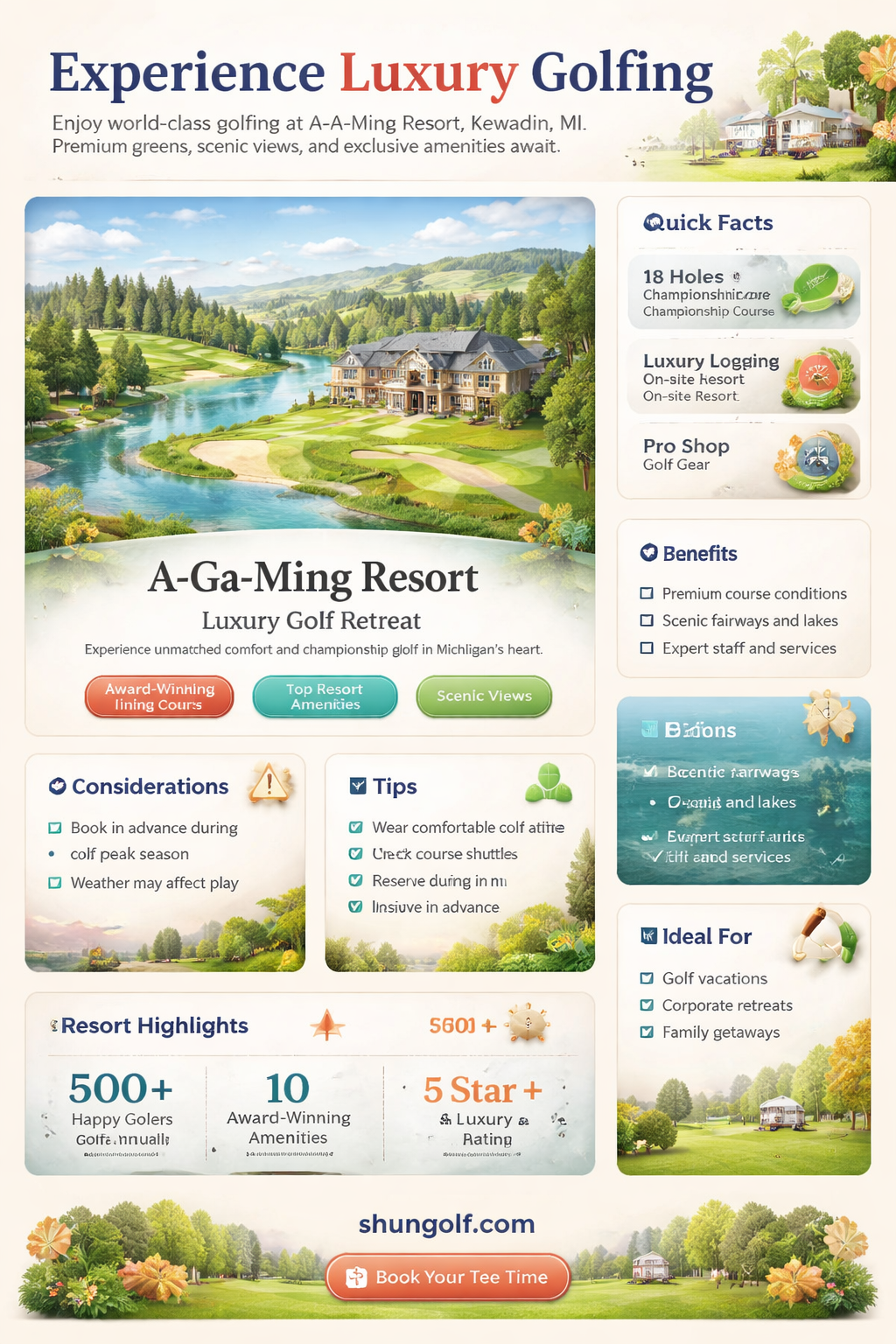 a-ga-ming golf resort kewadin mi