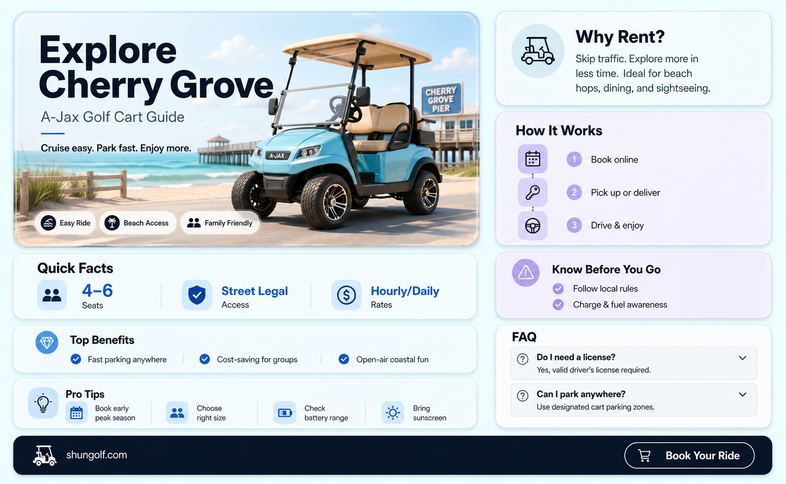 a-jax golf cart rentals cherry grove