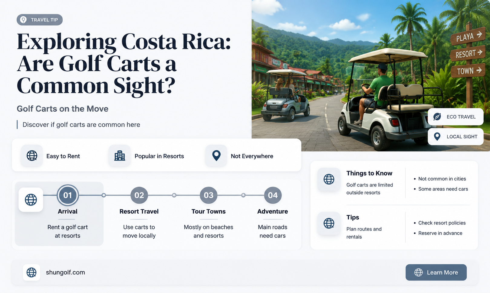 are golf carts used in costa rica