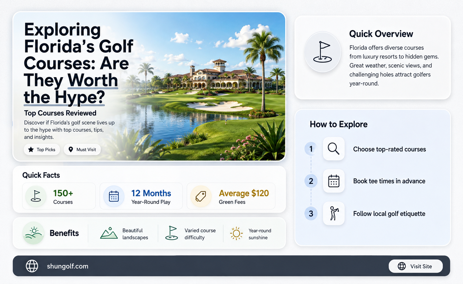 are golf courses in florida