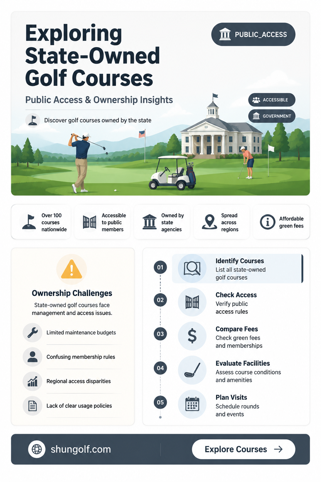 are any golf courses state owned
