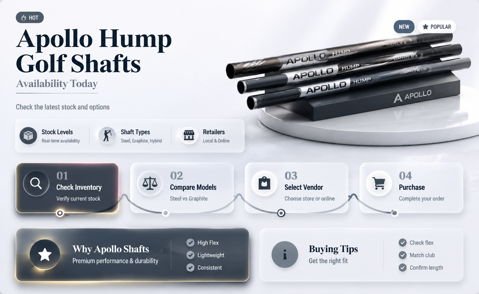 are apollo hump golf shafts still available