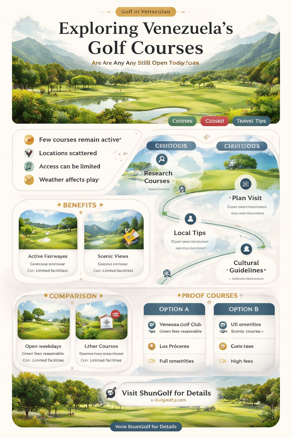 are any golf courdes in venezuela open