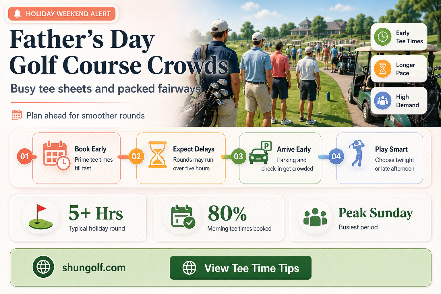 are golf courses busy on father