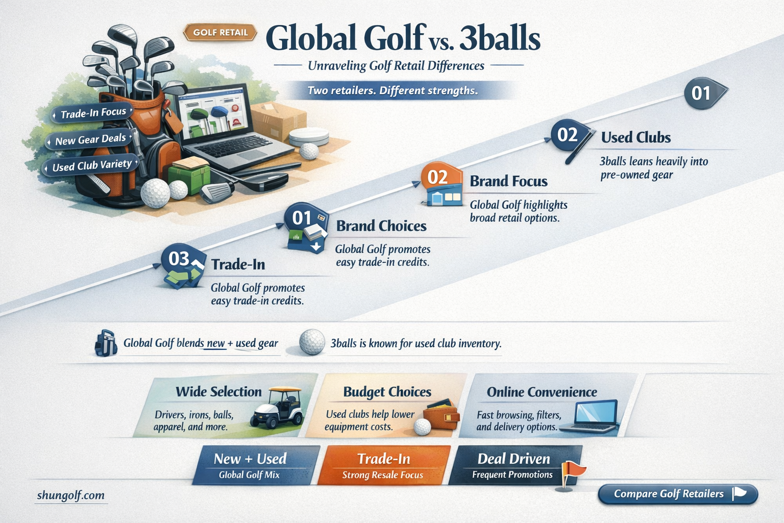are global golf and 3balls the same