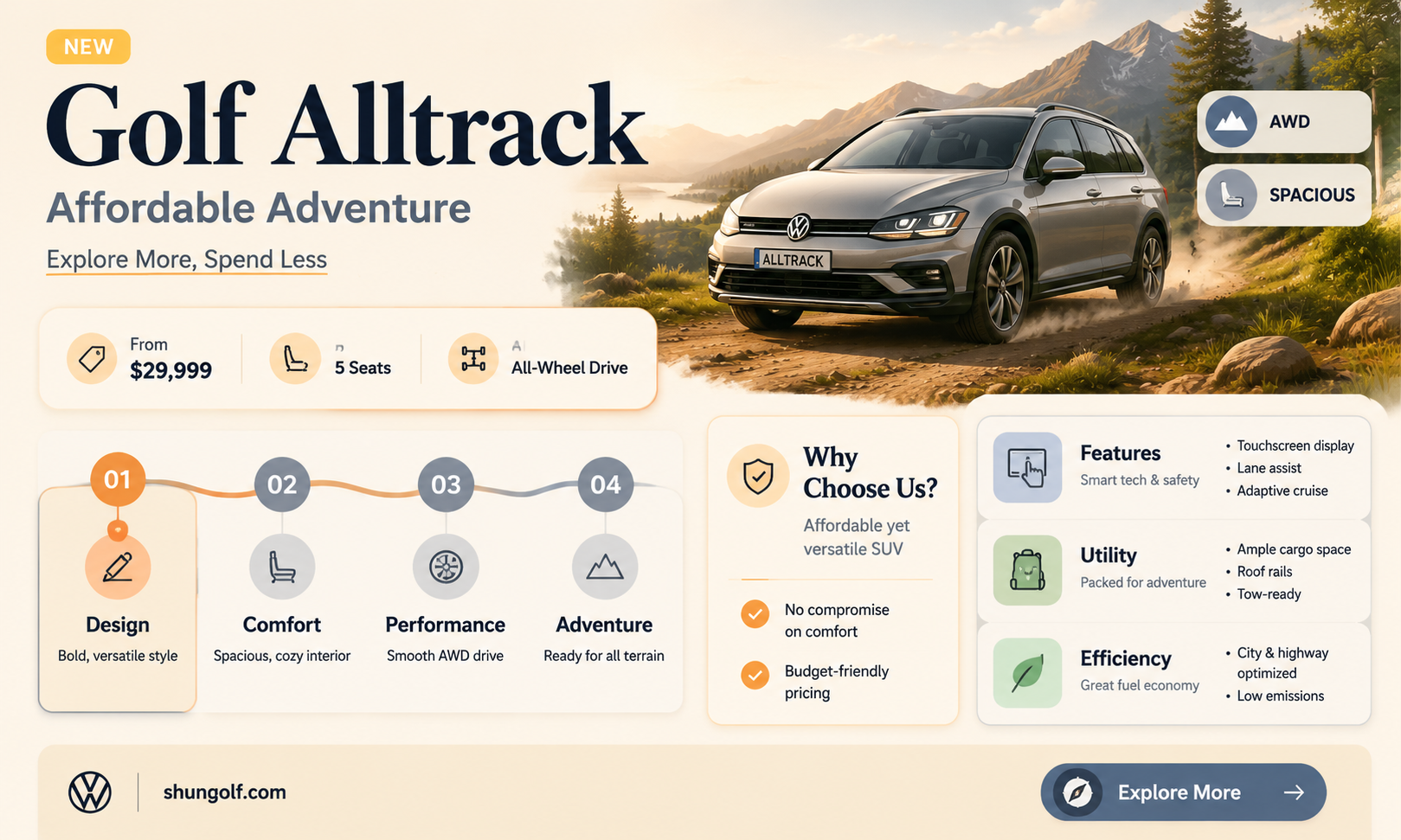 are golf alltrack cheap