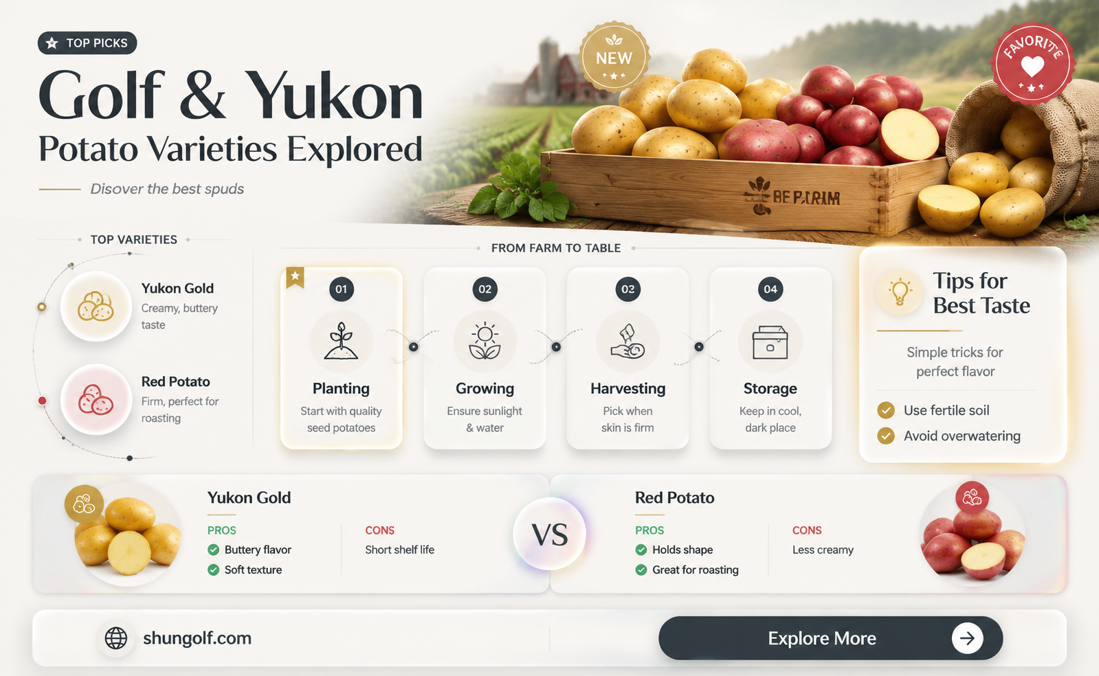 are golf and yukon potatoes