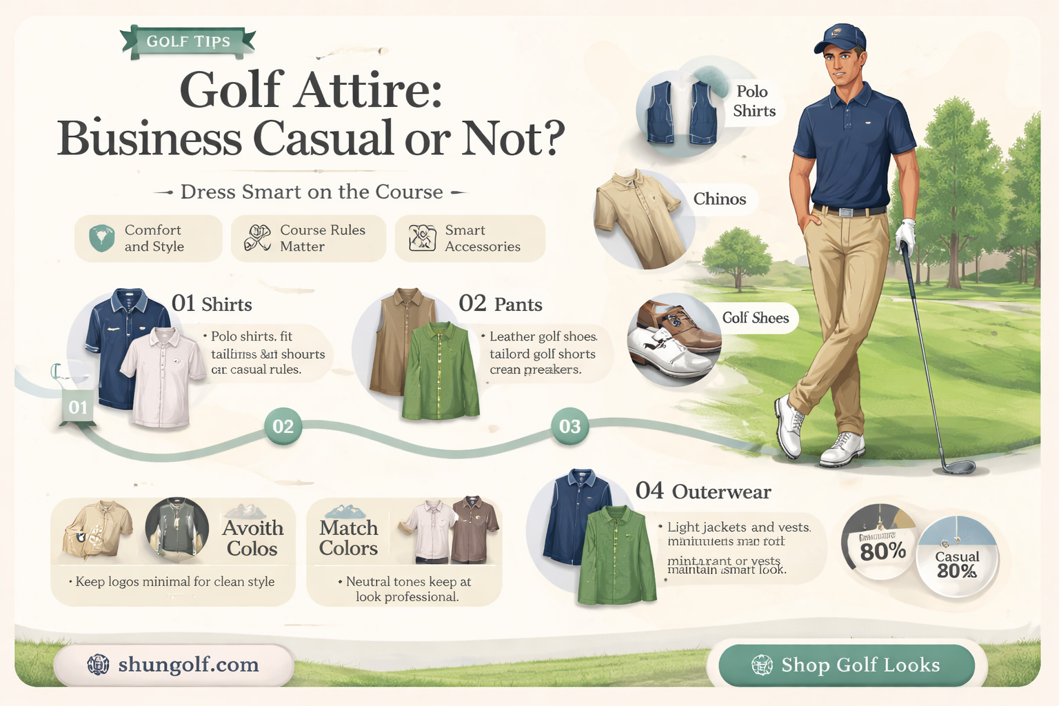 are golf clothes business casual