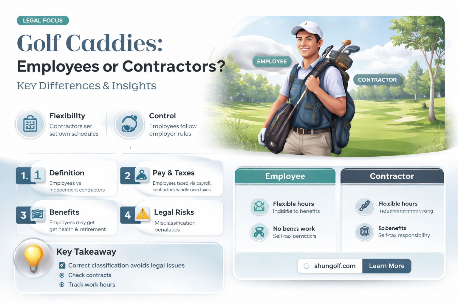 are golf caddies independent contractors