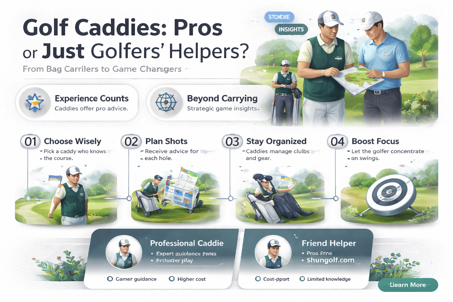 are golf caddies professional golfers