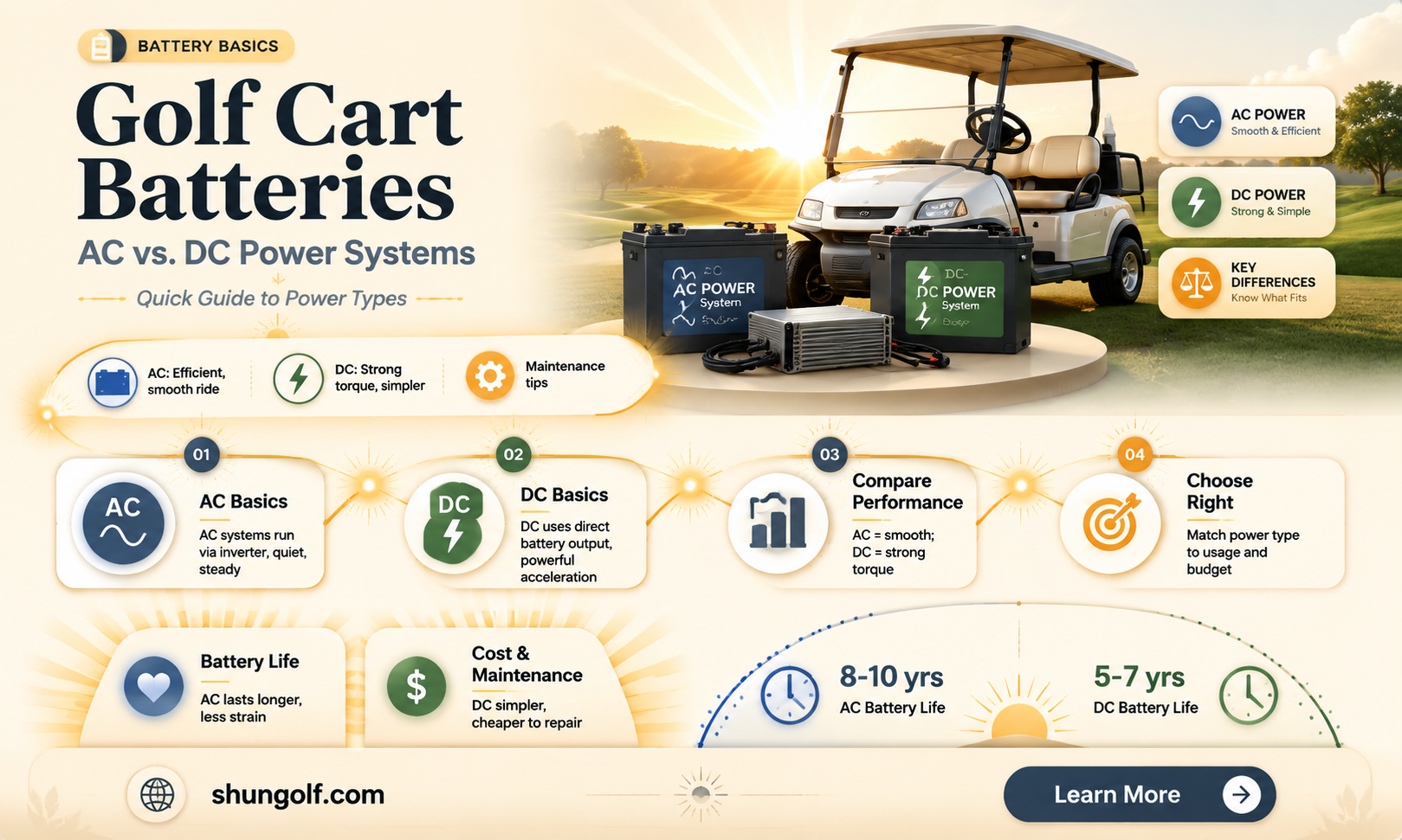 are golf cart batteries ac or dc